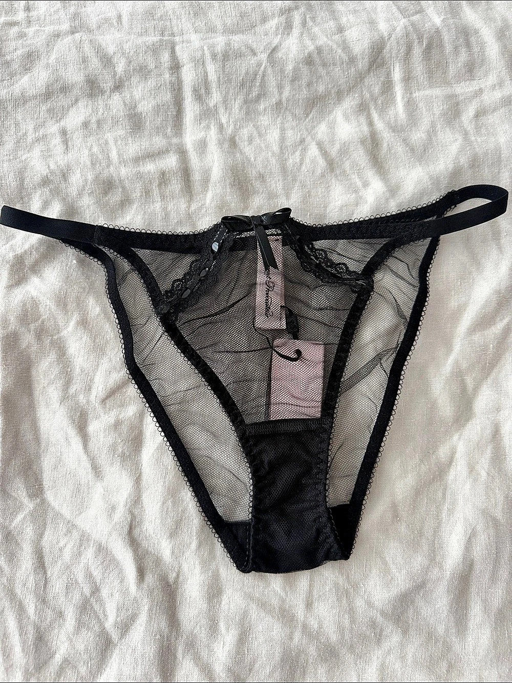 Agent Provocateur Black Thong Size Small NWT